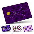 Vinyl Skin Decal Sticker Wrap 4 Pack Abstract 01 Purple fits Credit - Debit Card with Small Chip