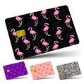 Vinyl Skin Decal Sticker Wrap 4 Pack Flamingos on Black fits Credit - Debit Card with Small Chip