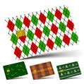 Vinyl Skin Decal Sticker Wrap 4 Pack Argyle Red and Green fits Credit - Debit Card with Small Chip