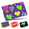 Vinyl Skin Decal Sticker Wrap 4 Pack Crazy Hearts fits Credit - Debit Card with Small Chip