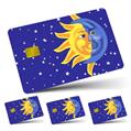 Vinyl Skin Decal Sticker Wrap 4 Pack Moon Sun fits Credit - Debit Card with Small Chip
