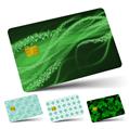Vinyl Skin Decal Sticker Wrap 4 Pack Mystic Vortex Green fits Credit - Debit Card with Small Chip