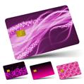 Vinyl Skin Decal Sticker Wrap 4 Pack Mystic Vortex Hot Pink fits Credit - Debit Card with Small Chip