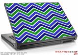 Large Laptop Skin Zig Zag Blue Green