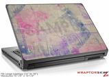 Large Laptop Skin Pastel Abstract Pink and Blue