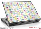 Large Laptop Skin Kearas Hearts White