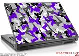 Large Laptop Skin Sexy Girl Silhouette Camo Purple