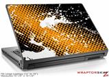 Large Laptop Skin Halftone Splatter White Orange