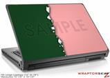 Large Laptop Skin Ripped Colors Green Pink