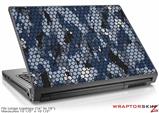 Large Laptop Skin HEX Mesh Camo 01 Blue