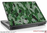 Large Laptop Skin HEX Mesh Camo 01 Green