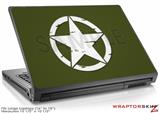 Large Laptop Skin Distressed Army Star