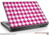 Large Laptop Skin Houndstooth Hot Pink