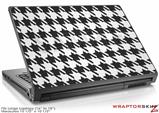 Large Laptop Skin Houndstooth Dark Gray