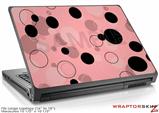 Large Laptop Skin Lots of Dots Pink on Pink