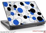 Large Laptop Skin Lots of Dots Blue on White