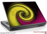 Large Laptop Skin Alecias Swirl 01 Yellow