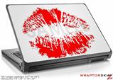 Large Laptop Skin Big Kiss Lips Red on White