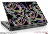 Large Laptop Skin Neon Swoosh on Black