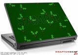 Large Laptop Skin Christmas Holly Leaves on Green