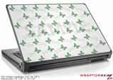 Large Laptop Skin Pastel Butterflies Green on White