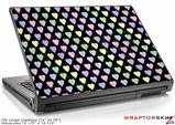 Large Laptop Skin Pastel Hearts on Black