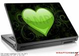Large Laptop Skin Glass Heart Grunge Green