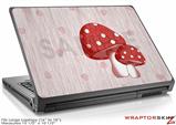Large Laptop Skin Mushrooms Red