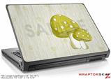 Large Laptop Skin Mushrooms Yellow