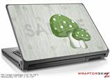 Large Laptop Skin Mushrooms Green
