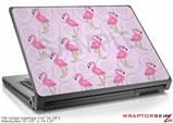 Large Laptop Skin Flamingos on Pink