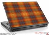 Large Laptop Skin Plaid Pumpkin Orange