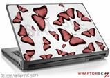 Large Laptop Skin Butterflies Pink