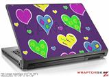 Large Laptop Skin Crazy Hearts