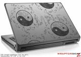 Large Laptop Skin Feminine Yin Yang Gray