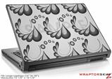 Large Laptop Skin Petals Gray