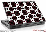 Large Laptop Skin Red And Black Squared