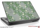 Large Laptop Skin Victorian Design Green