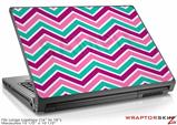 Large Laptop Skin Zig Zag Teal Pink Purple