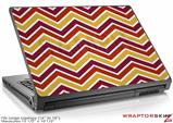 Large Laptop Skin Zig Zag Yellow Burgundy Orange