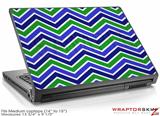 Medium Laptop Skin Zig Zag Blue Green