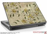 Medium Laptop Skin Flowers and Berries Yellow