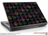 Medium Laptop Skin Kearas Peace Signs on Black