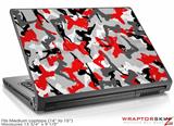 Medium Laptop Skin Sexy Girl Silhouette Camo Red