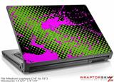 Medium Laptop Skin Halftone Splatter Hot Pink Green