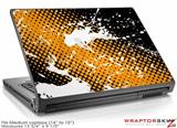 Medium Laptop Skin Halftone Splatter White Orange