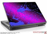 Medium Laptop Skin Halftone Splatter Blue Hot Pink