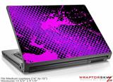 Medium Laptop Skin Halftone Splatter Hot Pink Purple
