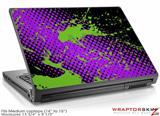 Medium Laptop Skin Halftone Splatter Green Purple