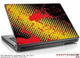 Medium Laptop Skin Halftone Splatter Yellow Red